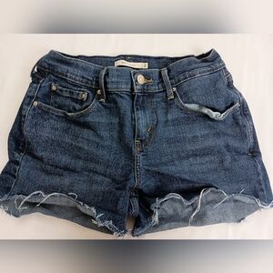 2/$40 LEVI'S 505 Edgy Denim Blue Women's Booty‎ Shorts (#1,420)